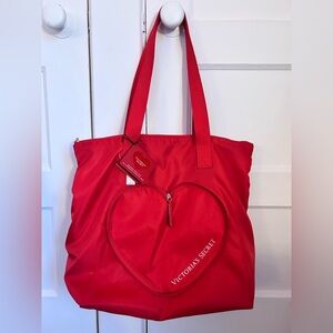 Victoria’s Secret Valentine’s Day Red HEART PACKABLE Tote NEW 2024